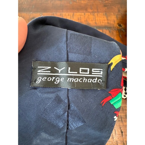 Zylos George Machado Christmas Holiday Novelty Dogs Silk Necktie Men's - Picture 3 of 5